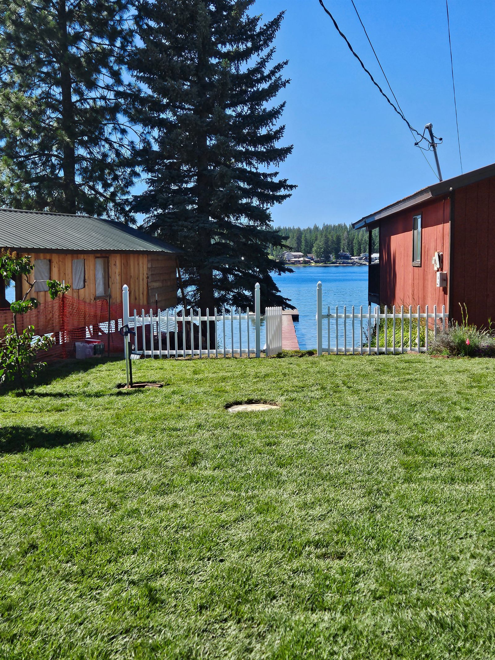 After lawn and sprinkler installation work