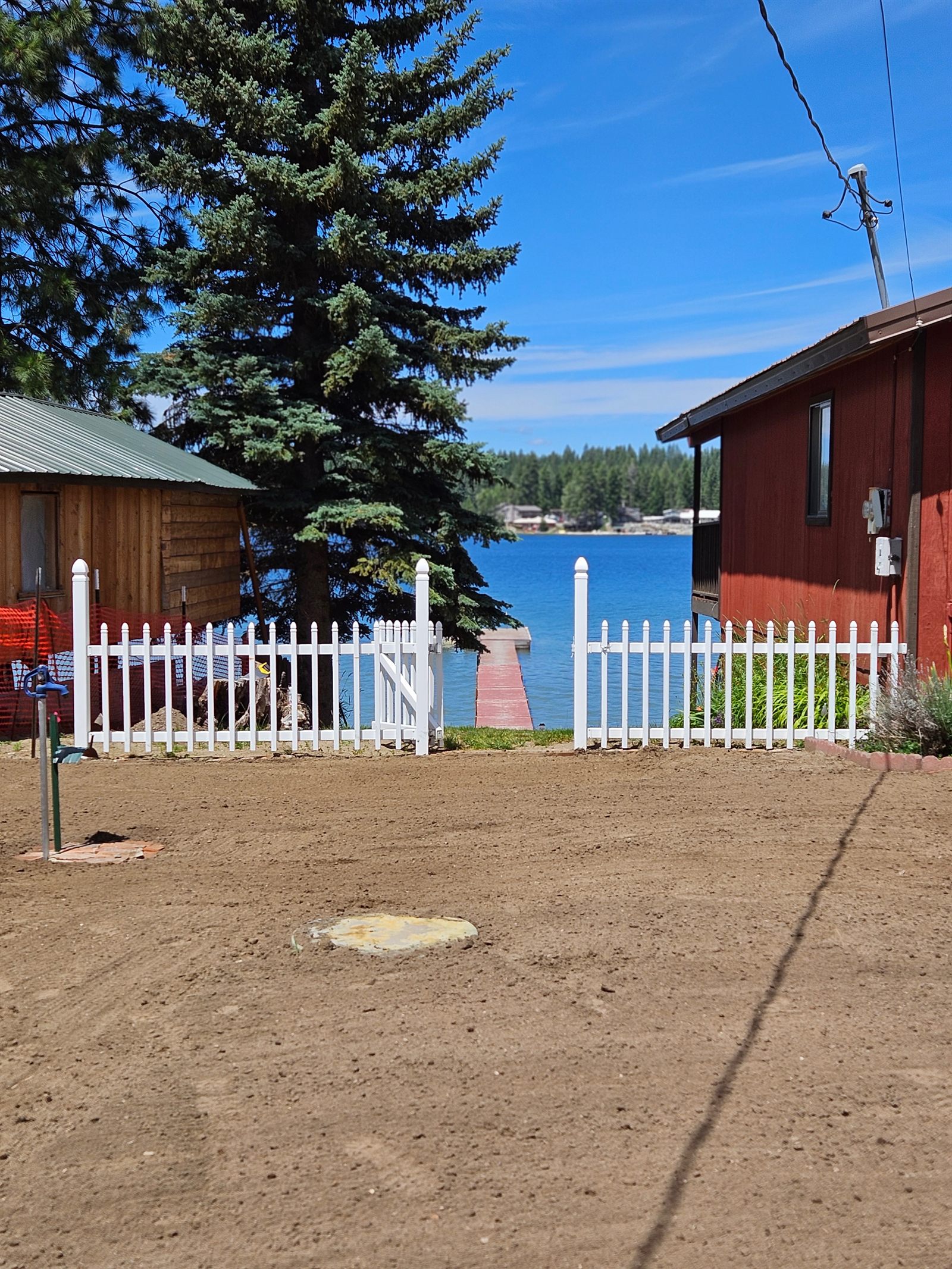 Before sprinkler and lawn improvement work